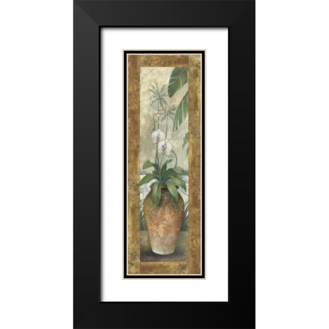 Orchids in Paradise II Black Modern Wood Framed Art Print with Double Matting by Vollherbst-Lane, Elaine