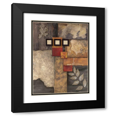 Designer Foliage II Black Modern Wood Framed Art Print with Double Matting by Olson, Norm