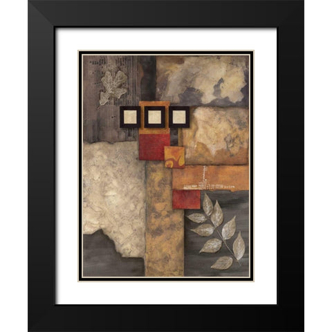 Designer Foliage II Black Modern Wood Framed Art Print with Double Matting by Olson, Norm