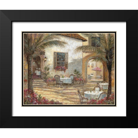Courtyard Ambiance Black Modern Wood Framed Art Print with Double Matting by Manning, Ruane
