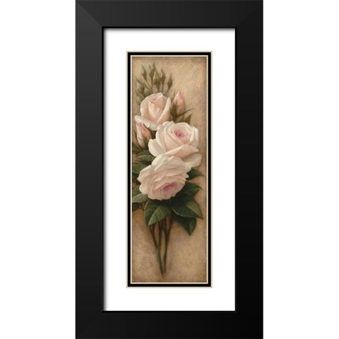 Pink Petals I Black Modern Wood Framed Art Print with Double Matting by Levashov, Igor