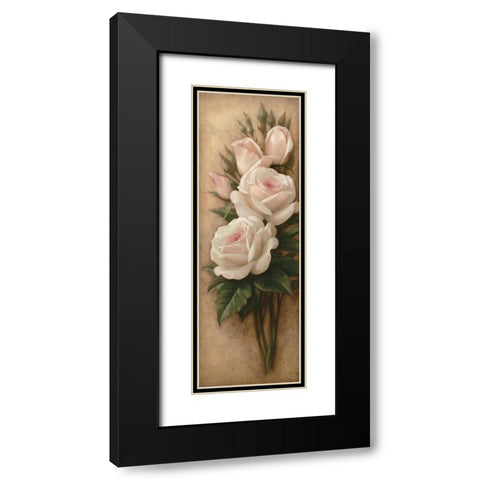 Pink Petals II Black Modern Wood Framed Art Print with Double Matting by Levashov, Igor