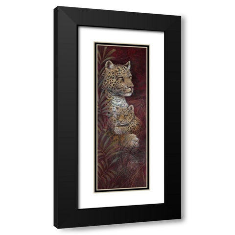 Maternal Affection Black Modern Wood Framed Art Print with Double Matting by Manning, Ruane