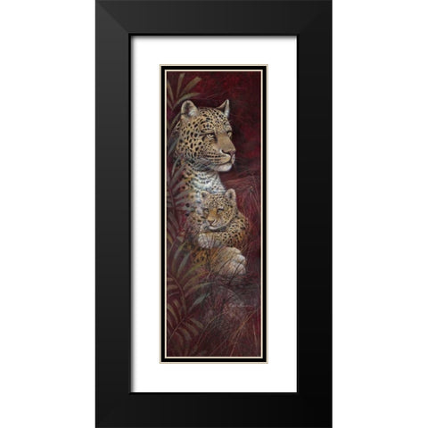 Maternal Affection Black Modern Wood Framed Art Print with Double Matting by Manning, Ruane