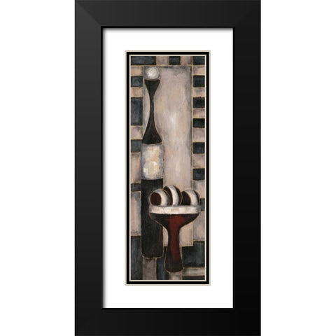 Tribal Texture I Black Modern Wood Framed Art Print with Double Matting by Combs, Joyce