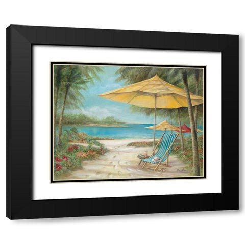 Relax Paradise II Black Modern Wood Framed Art Print with Double Matting by Manning, Ruane