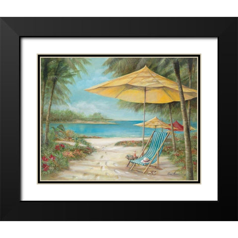 Relax Paradise II Black Modern Wood Framed Art Print with Double Matting by Manning, Ruane