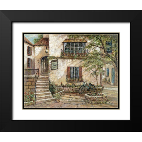 La Maison du Vin Black Modern Wood Framed Art Print with Double Matting by Manning, Ruane