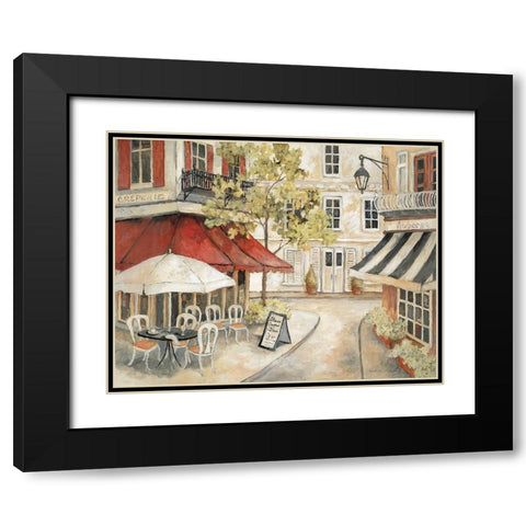 Daytime Cafe I Black Modern Wood Framed Art Print with Double Matting by Olson, Charlene