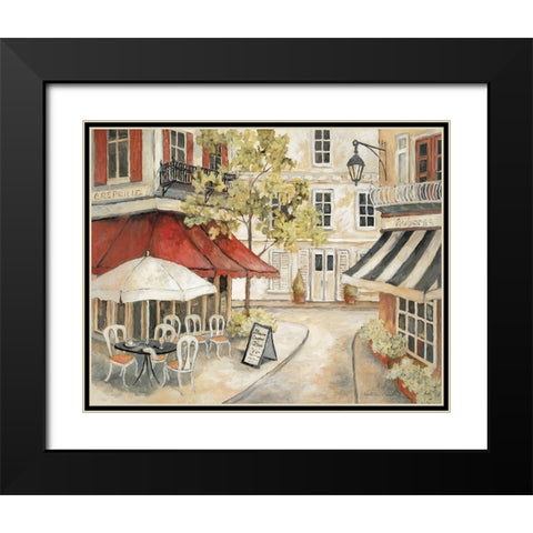 Daytime Cafe I Black Modern Wood Framed Art Print with Double Matting by Olson, Charlene