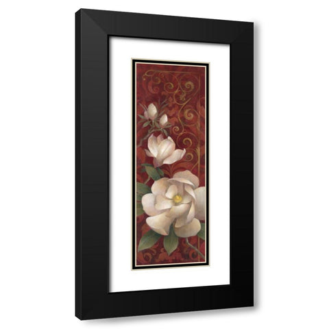 Magnolia Melody II Black Modern Wood Framed Art Print with Double Matting by Vollherbst-Lane, Elaine