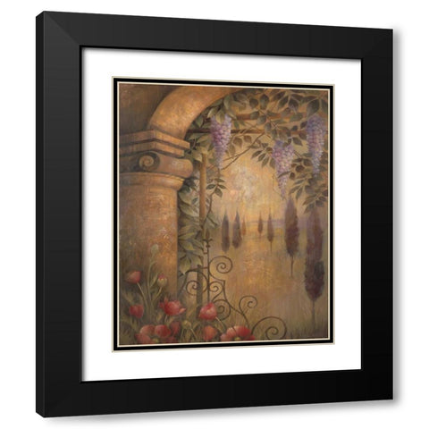 Wisteria Garden I Black Modern Wood Framed Art Print with Double Matting by Vollherbst-Lane, Elaine