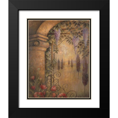 Wisteria Garden I Black Modern Wood Framed Art Print with Double Matting by Vollherbst-Lane, Elaine