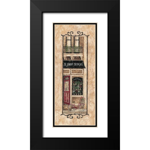 Le Jardin Francais Black Modern Wood Framed Art Print with Double Matting by Donovan, Maria