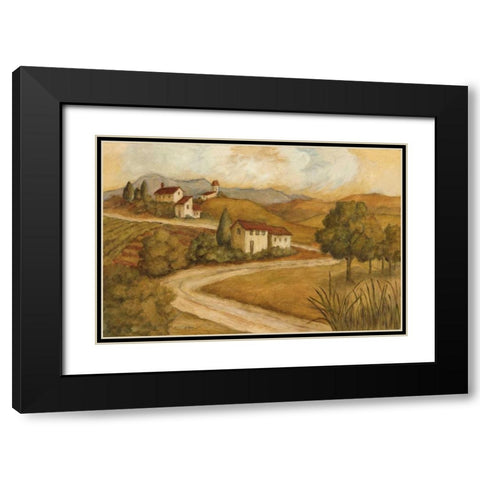 Traveling the Countryside I Black Modern Wood Framed Art Print with Double Matting by Olson, Charlene