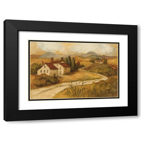 Traveling the Countryside II Black Modern Wood Framed Art Print with Double Matting by Olson, Charlene
