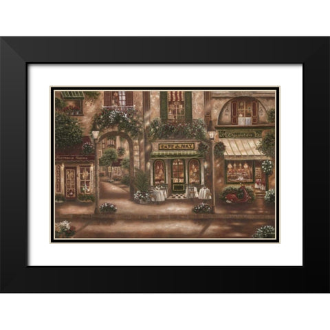 Gourmet Shoppes II Black Modern Wood Framed Art Print with Double Matting by Brown, Betsy