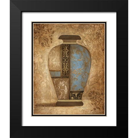 Exquisite Etchings II Black Modern Wood Framed Art Print with Double Matting by Tava Studios