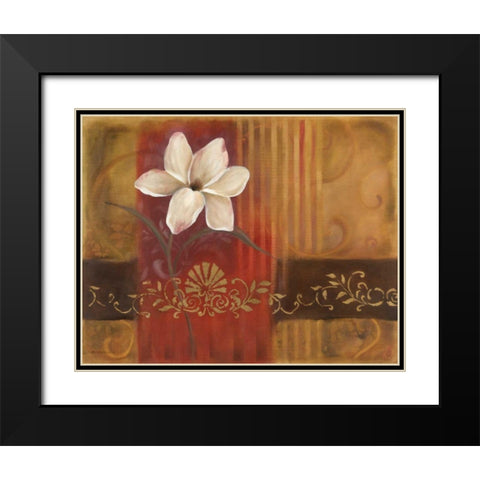 Golden Delight I Black Modern Wood Framed Art Print with Double Matting by Robinson, Carol
