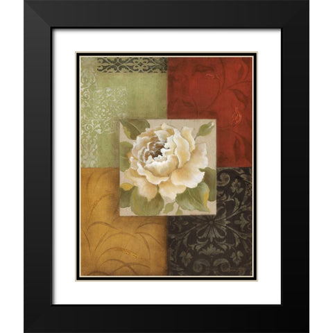 Beautiful as Peonies II Black Modern Wood Framed Art Print with Double Matting by Tava Studios