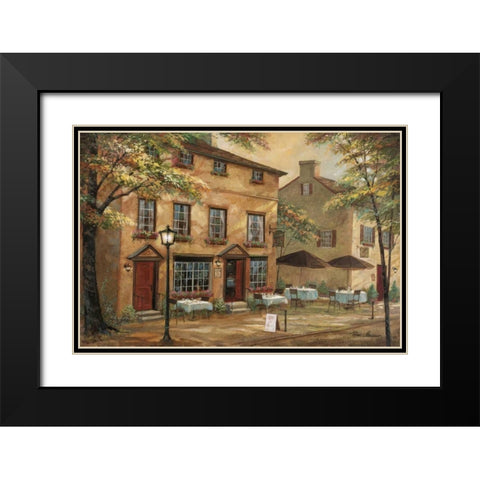 Colleens Pub Black Modern Wood Framed Art Print with Double Matting by Manning, Ruane