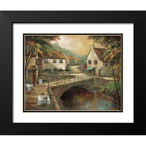Michaels Pub Black Modern Wood Framed Art Print with Double Matting by Manning, Ruane