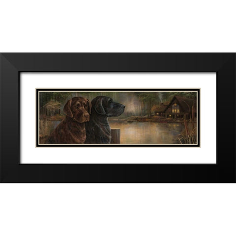 Loyal Companion Black Modern Wood Framed Art Print with Double Matting by Olson, Norm