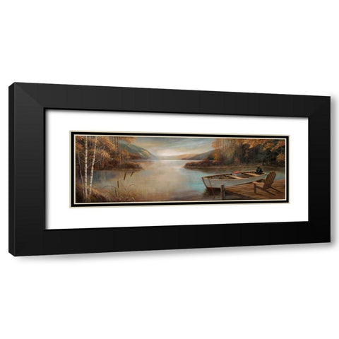 Tranquil Waters Black Modern Wood Framed Art Print with Double Matting by Manning, Ruane