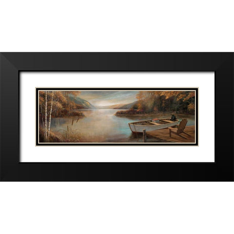 Tranquil Waters Black Modern Wood Framed Art Print with Double Matting by Manning, Ruane