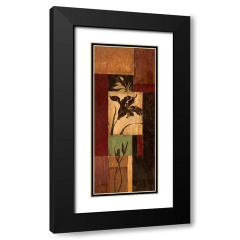 Iris Shadow Black Modern Wood Framed Art Print with Double Matting by Donovan, Maria