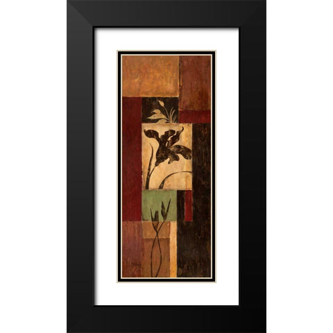 Iris Shadow Black Modern Wood Framed Art Print with Double Matting by Donovan, Maria