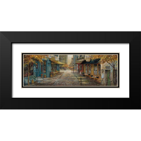 Embracing City Charm Black Modern Wood Framed Art Print with Double Matting by Manning, Ruane
