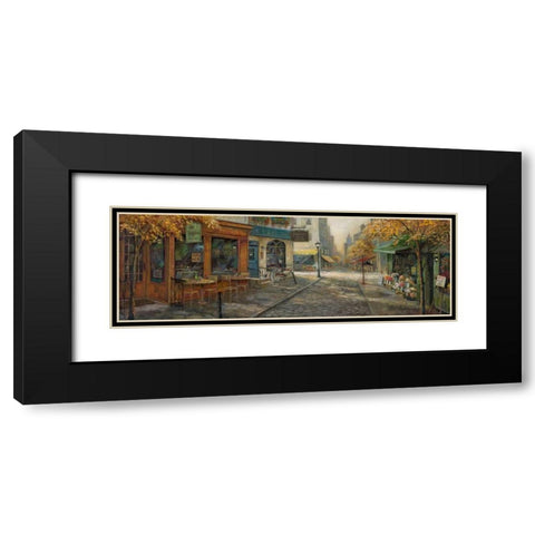 Quaint City Nostalgia Black Modern Wood Framed Art Print with Double Matting by Manning, Ruane