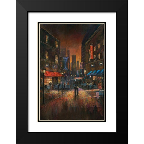 The Blues Club Black Modern Wood Framed Art Print with Double Matting by Manning, Ruane