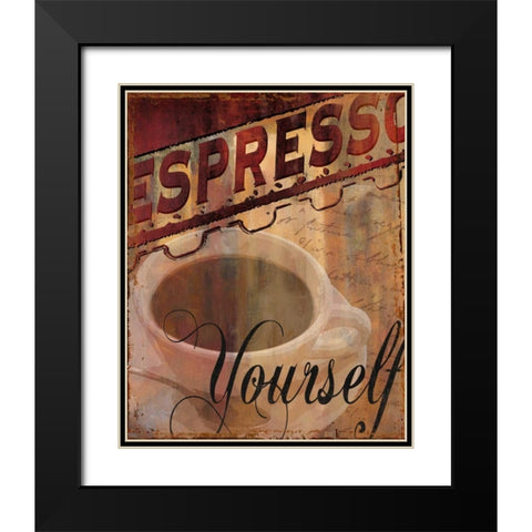 Espresso Yourself Black Modern Wood Framed Art Print with Double Matting by Donovan, Kelly