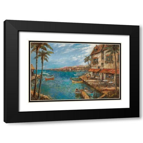 My Favorite Pub Black Modern Wood Framed Art Print with Double Matting by Manning, Ruane