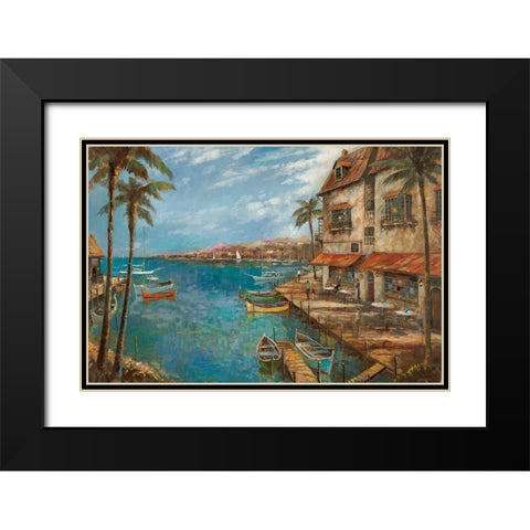 My Favorite Pub Black Modern Wood Framed Art Print with Double Matting by Manning, Ruane