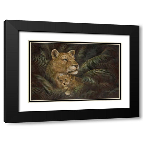 Protective Love Black Modern Wood Framed Art Print with Double Matting by Manning, Ruane