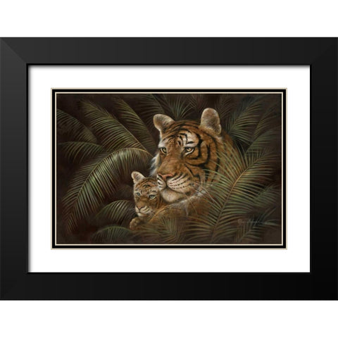 Endangered Love Black Modern Wood Framed Art Print with Double Matting by Manning, Ruane
