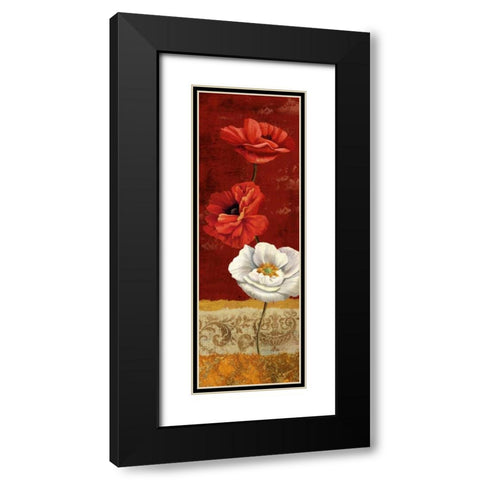 Poppy Gestures I Black Modern Wood Framed Art Print with Double Matting by Knutsen, Conrad