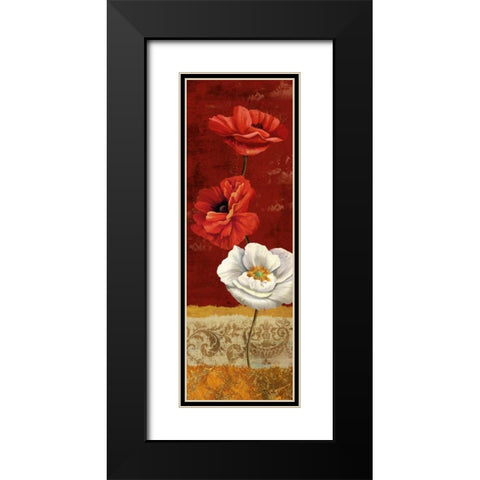 Poppy Gestures I Black Modern Wood Framed Art Print with Double Matting by Knutsen, Conrad