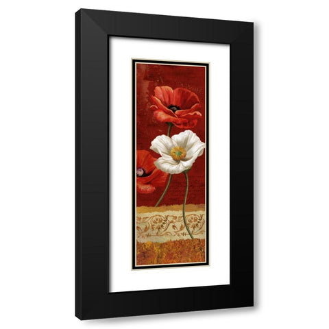 Poppy Gestures II Black Modern Wood Framed Art Print with Double Matting by Knutsen, Conrad