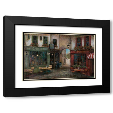 Courtyard Ambiance Black Modern Wood Framed Art Print with Double Matting by Manning, Ruane
