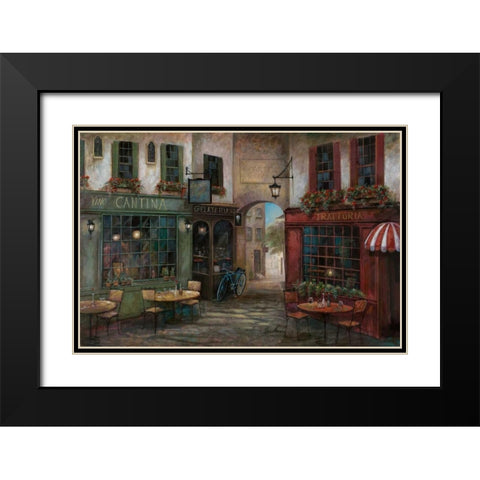 Courtyard Ambiance Black Modern Wood Framed Art Print with Double Matting by Manning, Ruane
