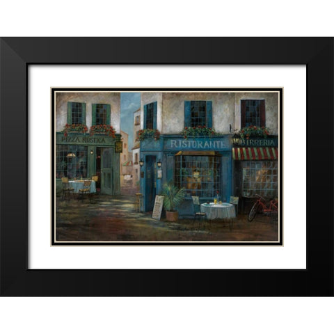 Pizza Rustica Black Modern Wood Framed Art Print with Double Matting by Manning, Ruane