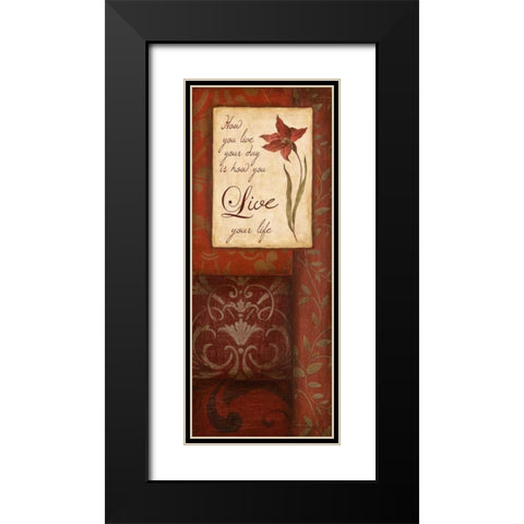 Live Your Life Black Modern Wood Framed Art Print with Double Matting by Tava Studios