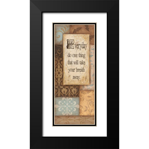 Everyday Black Modern Wood Framed Art Print with Double Matting by Tava Studios