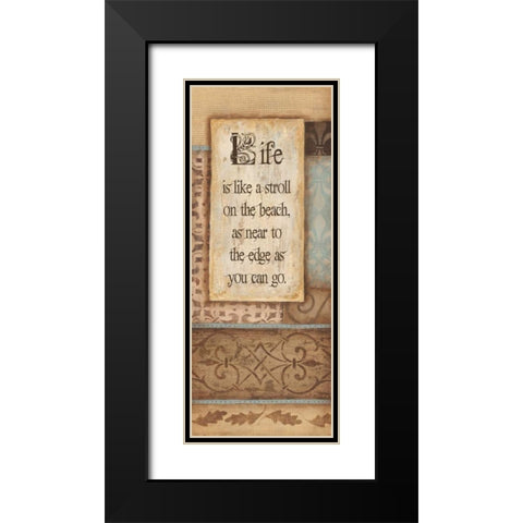 Life Black Modern Wood Framed Art Print with Double Matting by Tava Studios