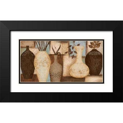 Potters Still Life Black Modern Wood Framed Art Print with Double Matting by Carroll, Jane