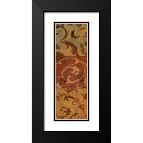 Patina Panel II Black Modern Wood Framed Art Print with Double Matting by Tava Studios